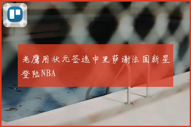老鹰用状元签选中里萨谢法国新星登陆NBA
